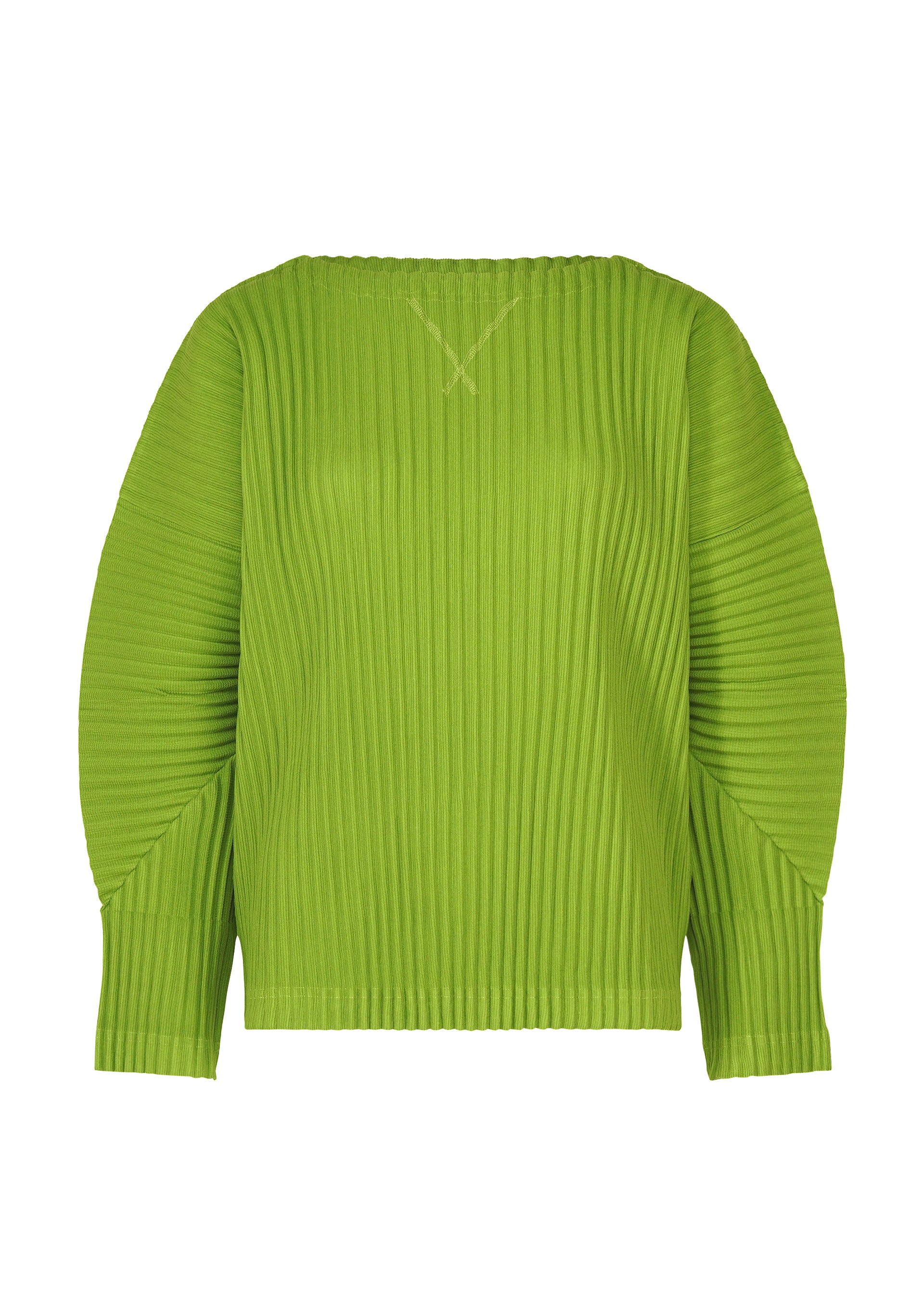 Issey Miyake Corduroy Pleats top s dlouhým rukávem taupe hebký