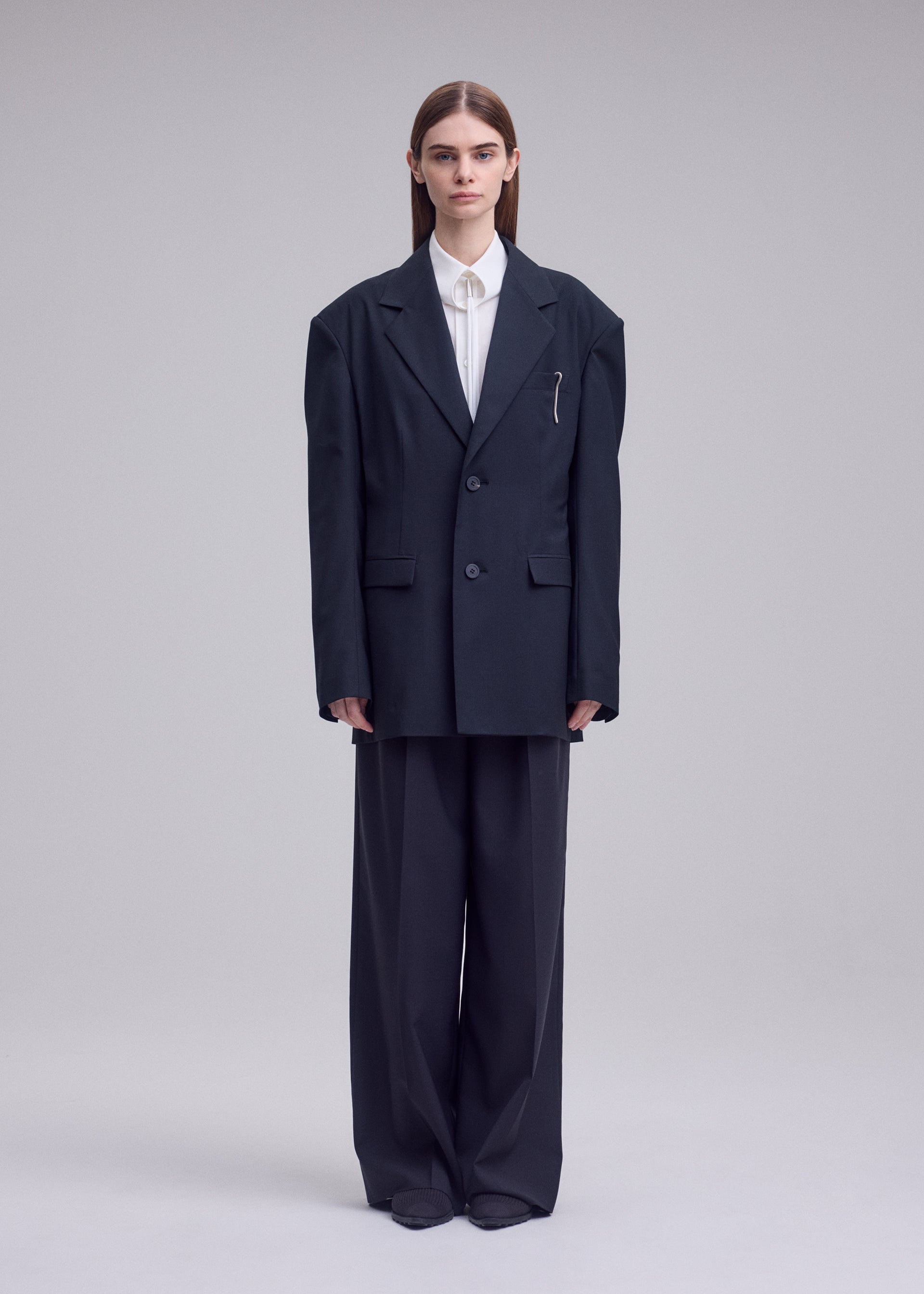 Issey Miyake Honest Ensemble sako černé vlněné