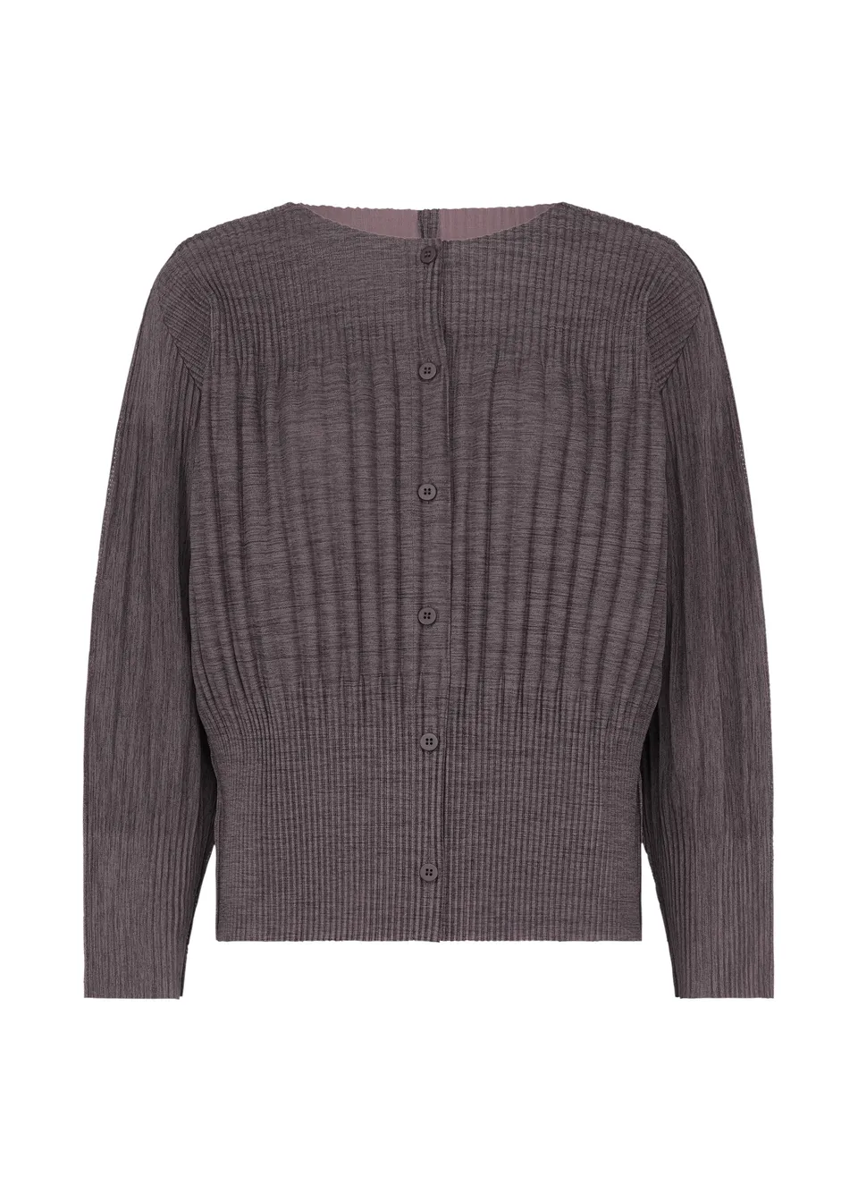 Issey Miyake Mix Fine Knit Pleats kardigan taupe
