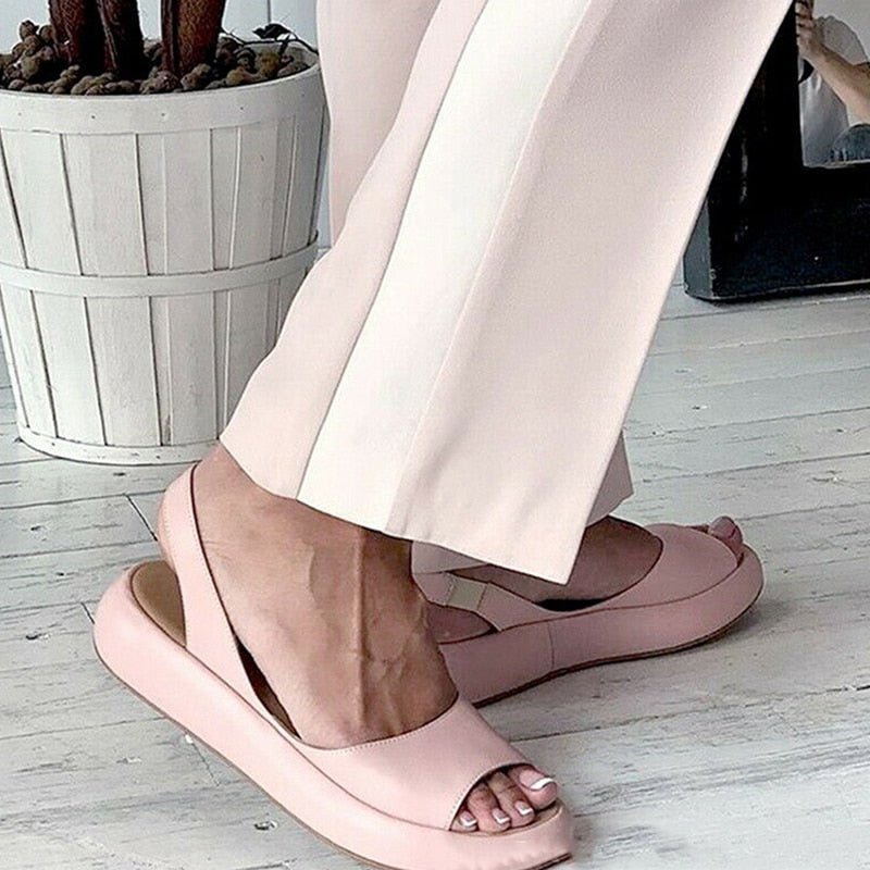 Norielle sandály na klínku růžové 38