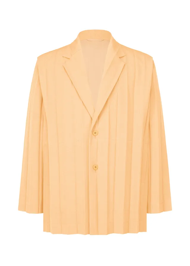 Issey Miyake Edge Ensemble pánské sako ivory plisované