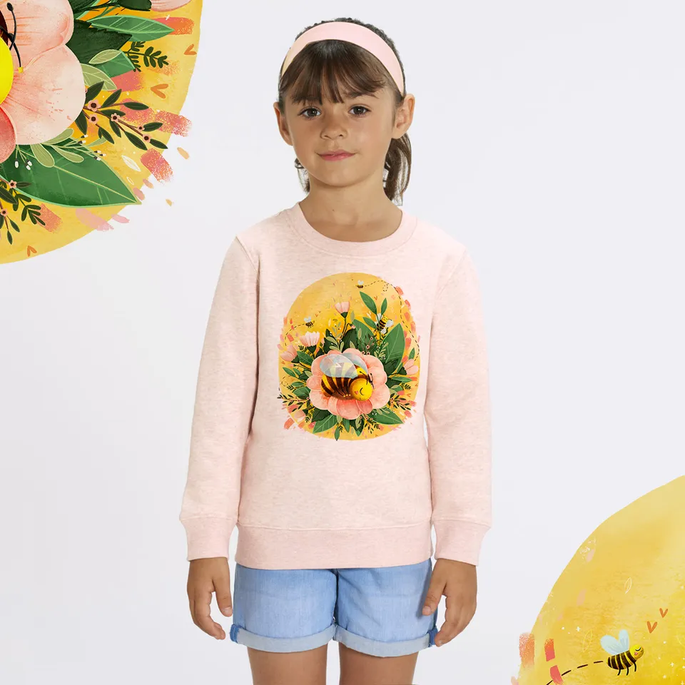 Magifešn BIO KIDS Včelka dětská mikina z biobavlny