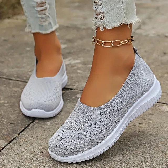 Norielle slip-on tenisky z pleteniny černé