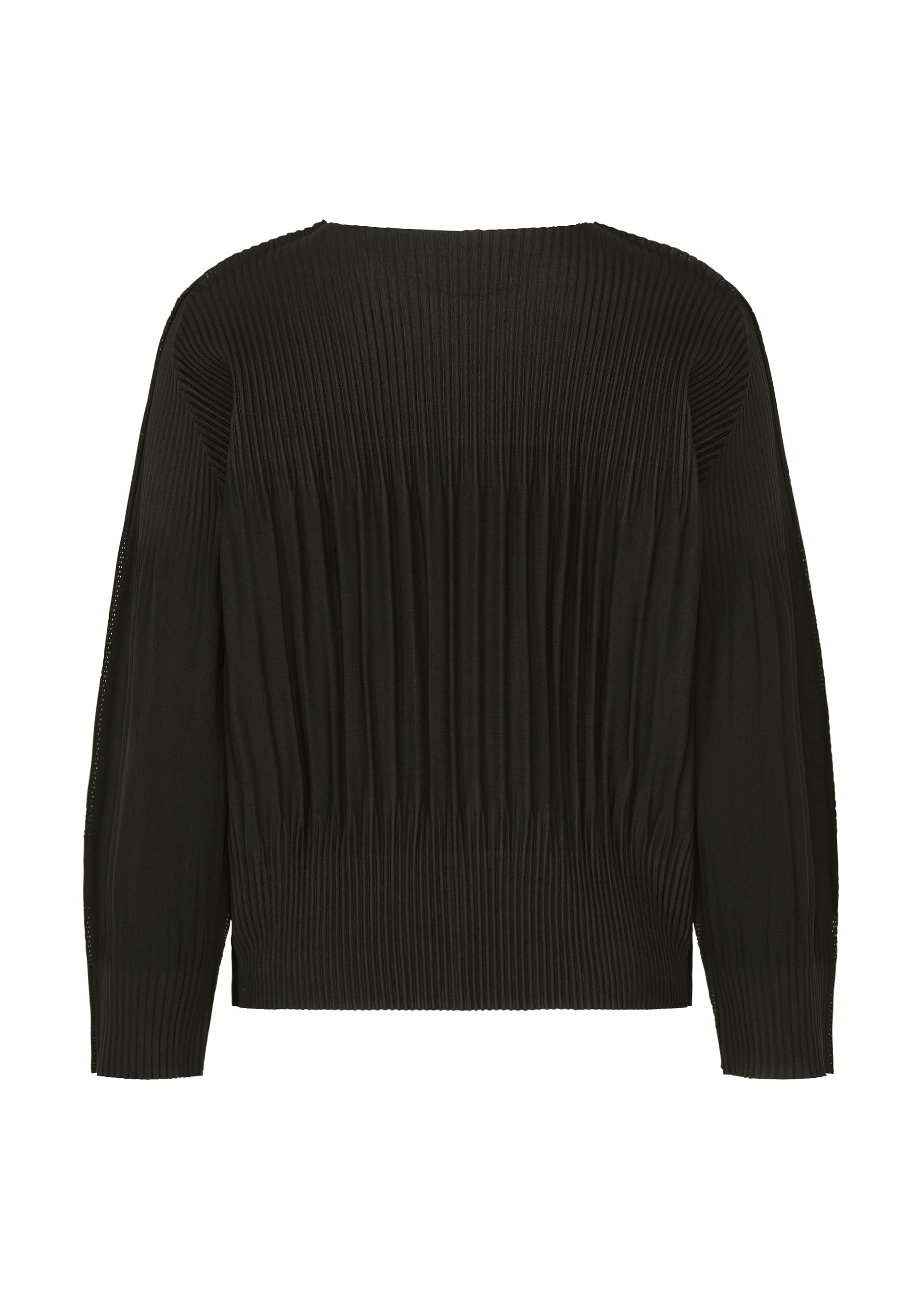 Issey Miyake Mix Fine Knit Pleats top Taupe dlouhý rukáv