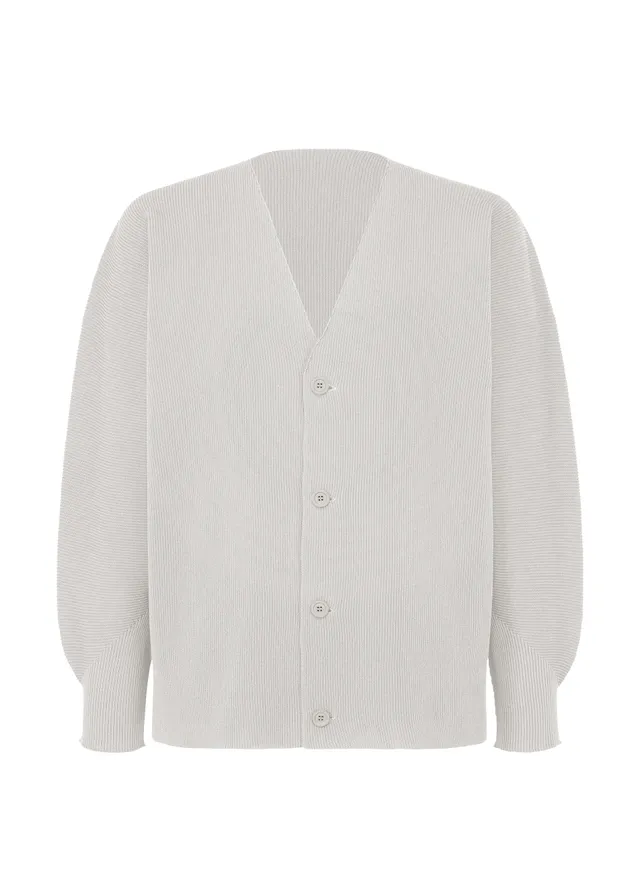 Issey Miyake Basic Knit pletený kardigan černý plisé