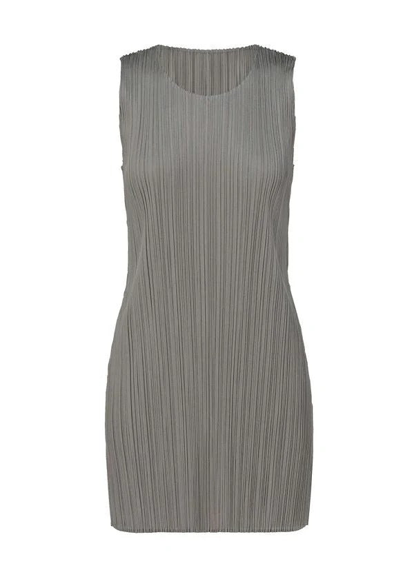 Issey Miyake Basics tunika světle šedá plisé