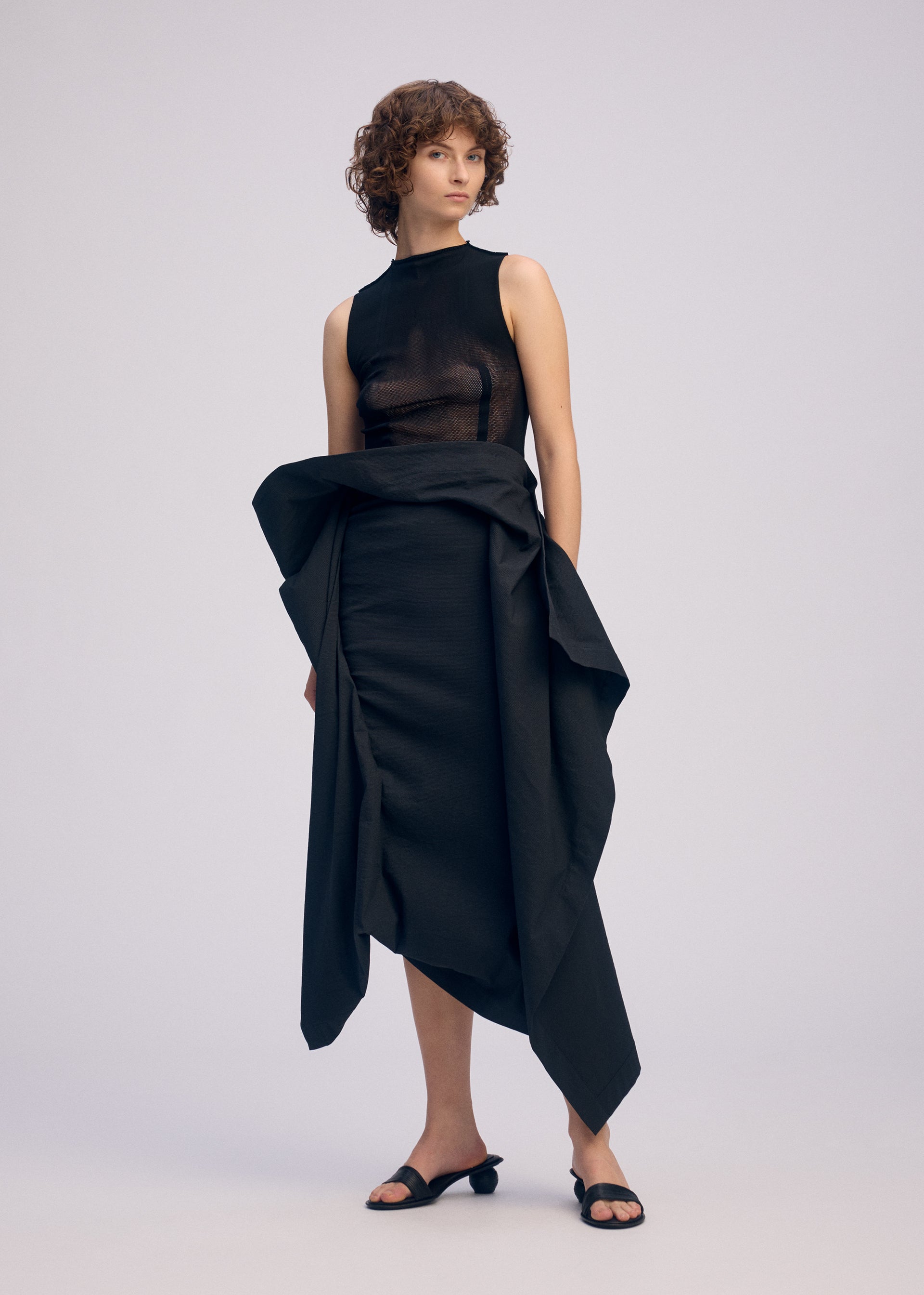 Issey Miyake Concealed IM61502 sukně bílá 2 washi