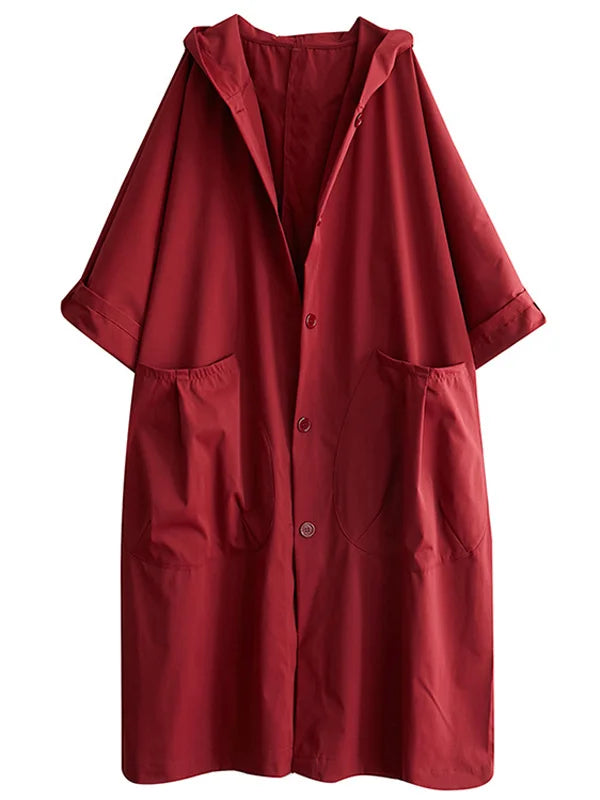 Norielle cape kabát oversize béžový s kapucí