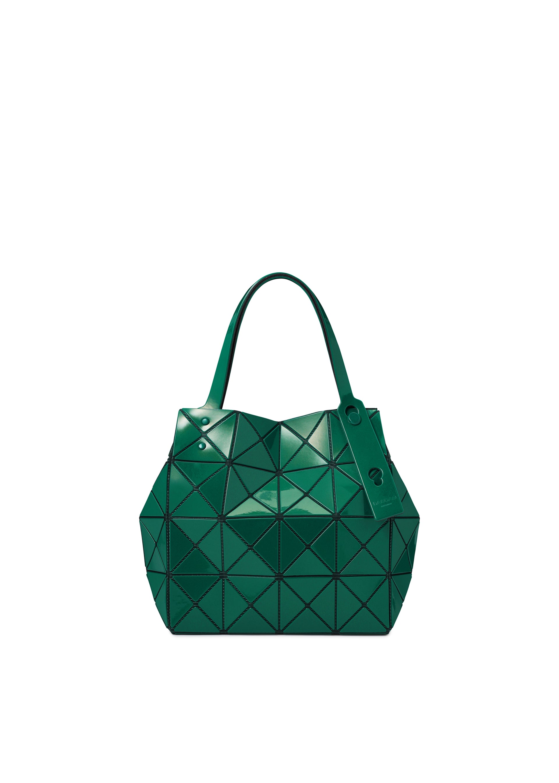 Issey Miyake Carat kabelka šedá metalická skládací