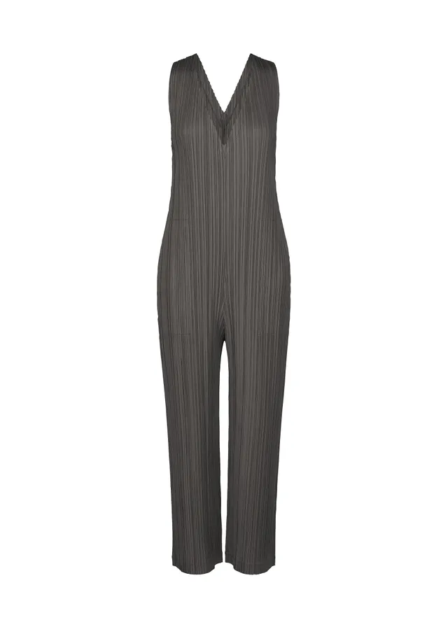 Issey Miyake Pleats Please Thicker Bottoms 2 overal charcoal silný úplet