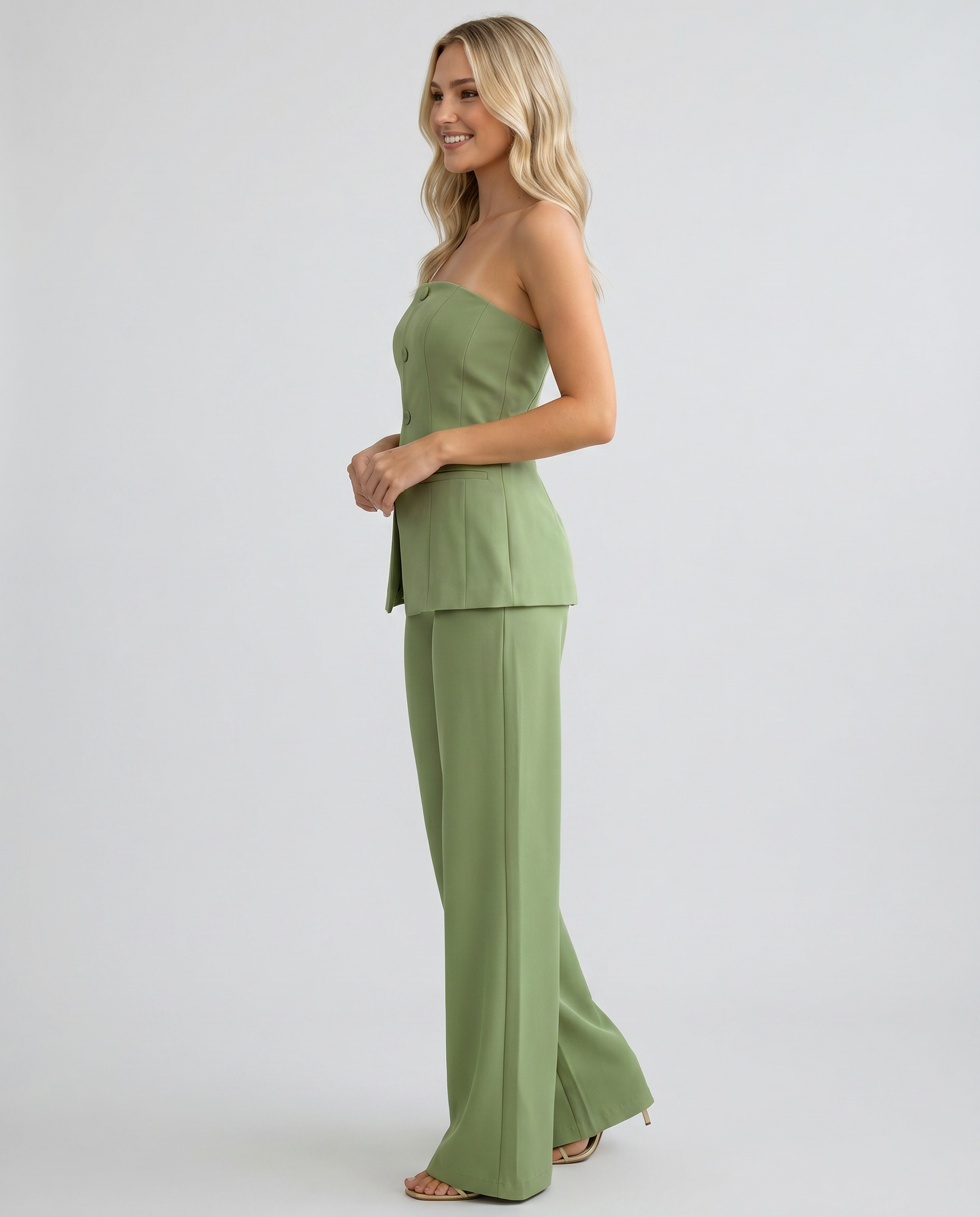 Norielle dámský bustier overal se širokými nohavicemi