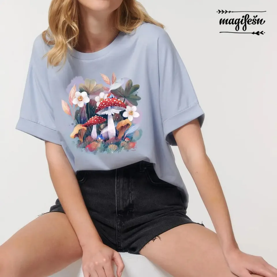 Magifešn Kimono Magický les tričko Cold oversize