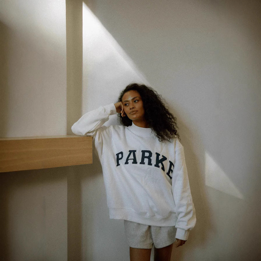 Norielle Varsity oversize mikina námořní S s potiskem