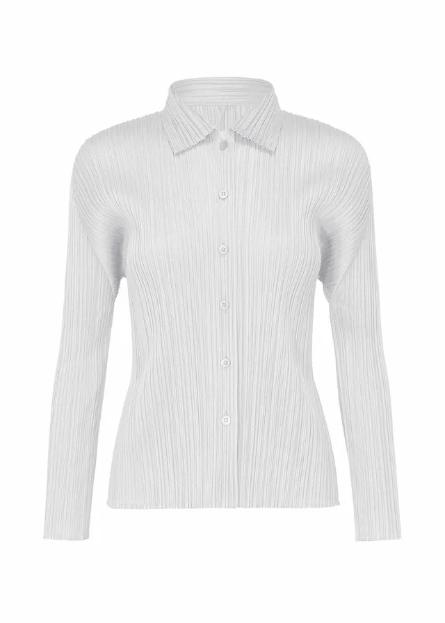 Issey Miyake Basics košile Light Gray vel. 3 plisovaná