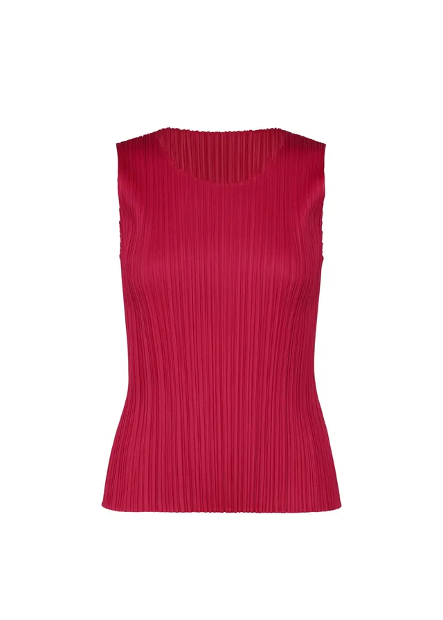Issey Miyake Colorful Basics 4 top bez rukávů karmínový