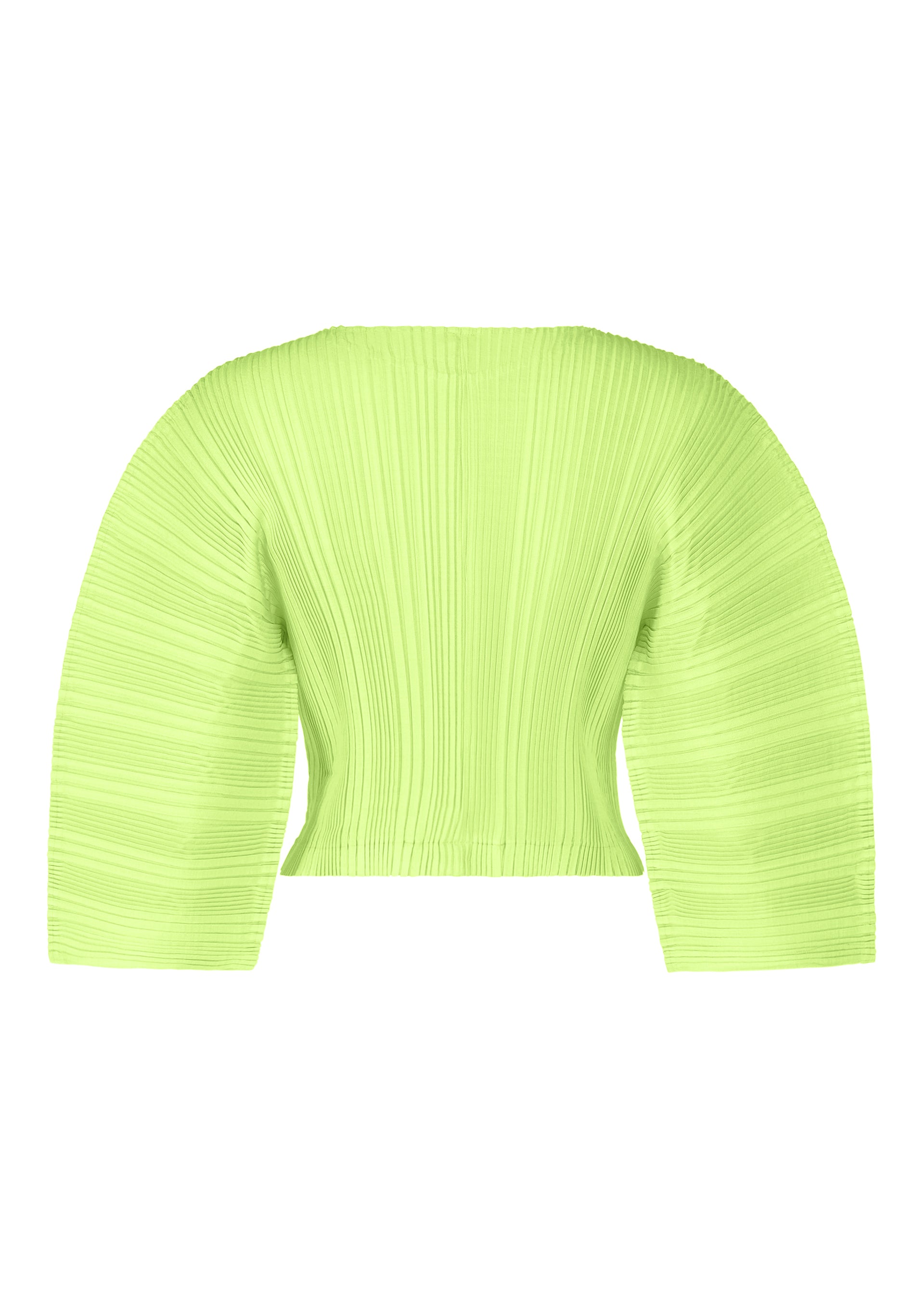 Issey Miyake Linen Like Rib Pleats kardigan ivory plisovaný
