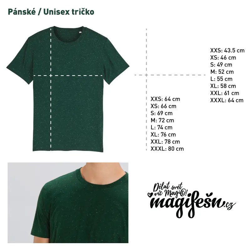 Magifešn XY Hory tričko Modrá unisex