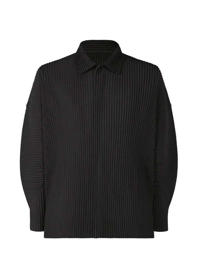 Issey Miyake Monthly Colors August polo tričko černé s dlouhým rukávem