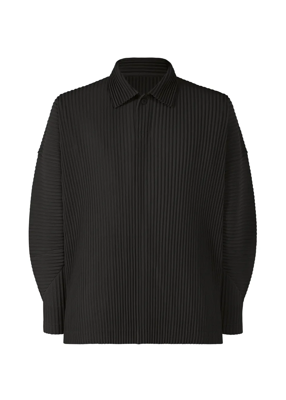 Issey Miyake Monthly Colors August polo tričko černé s dlouhým rukávem