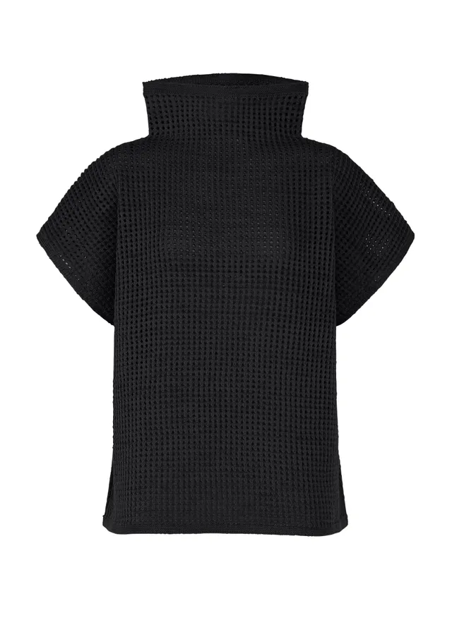 Issey Miyake Pleats Please Dot Knit svetr černá vlněný