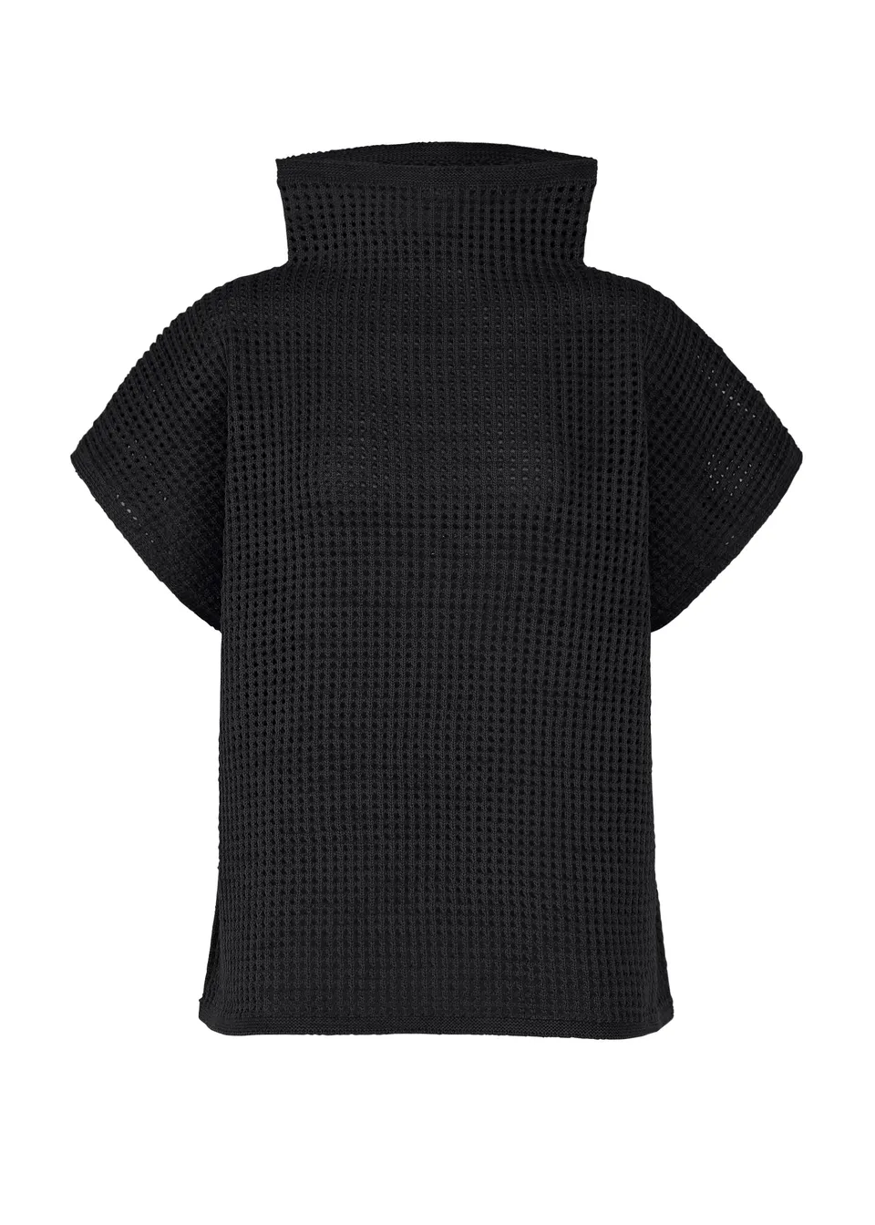 Issey Miyake Pleats Please Dot Knit svetr černá vlněný