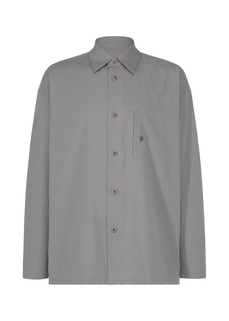 Issey Miyake Cotton Yak košile šedá vlněná
