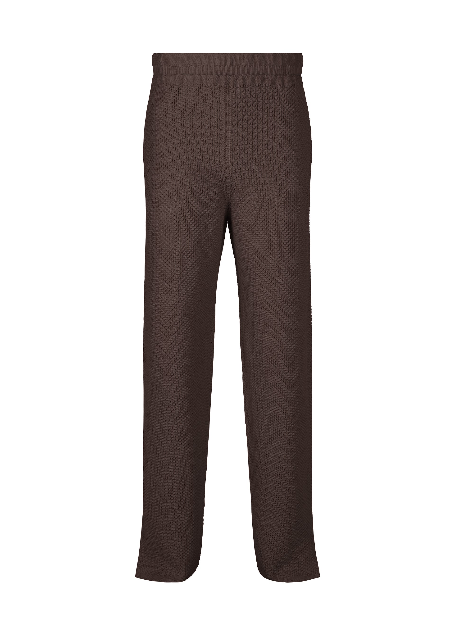 Issey Miyake Homme Plissé Rustic Knit pletené kalhoty bílo-modré