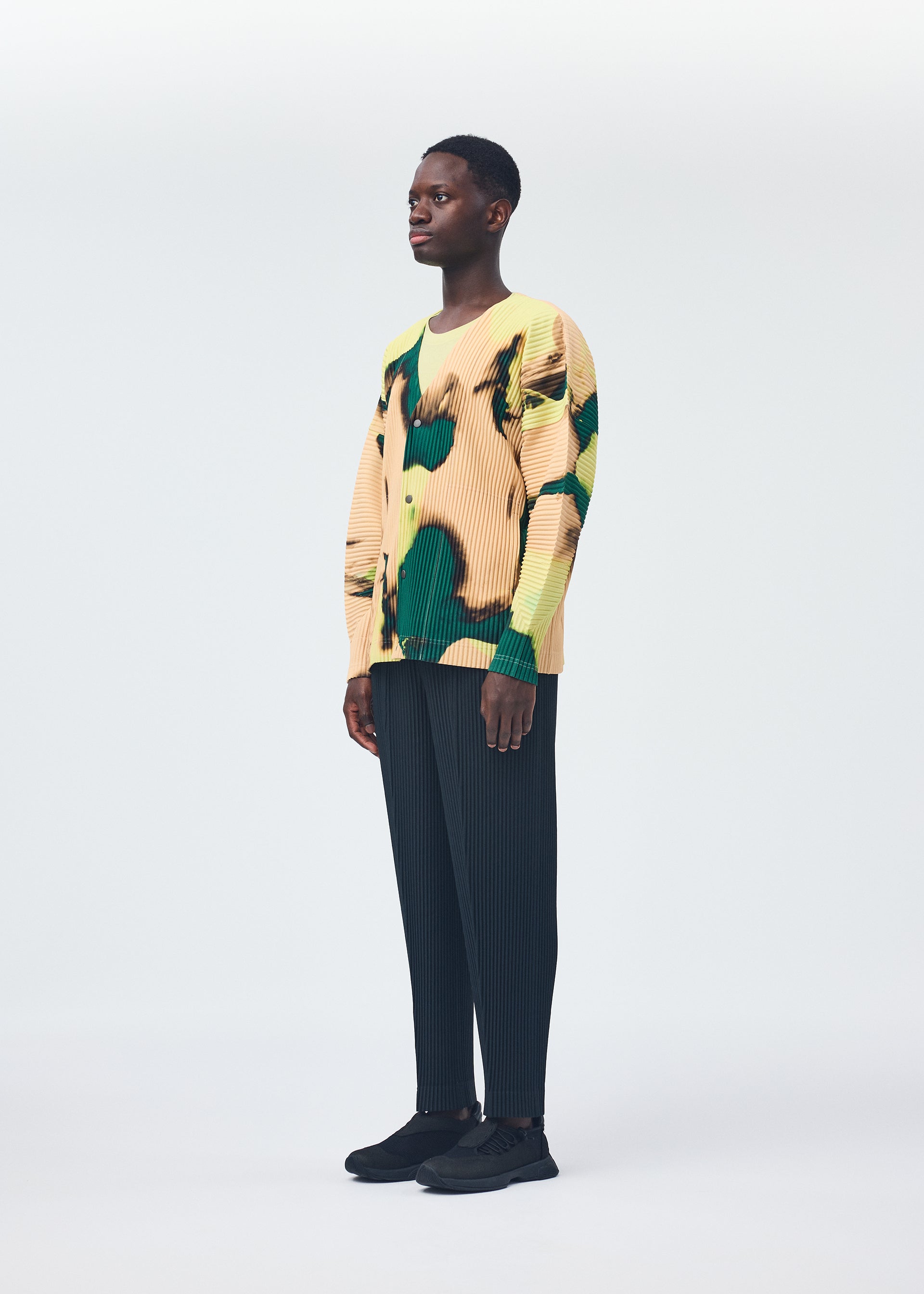 Issey Miyake Homme Plissé Agate kardigan béžový