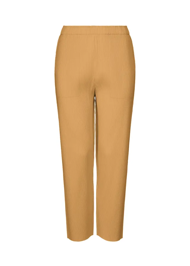 Issey Miyake Fine Knit Pleats MI64KF261 dámské kalhoty camel