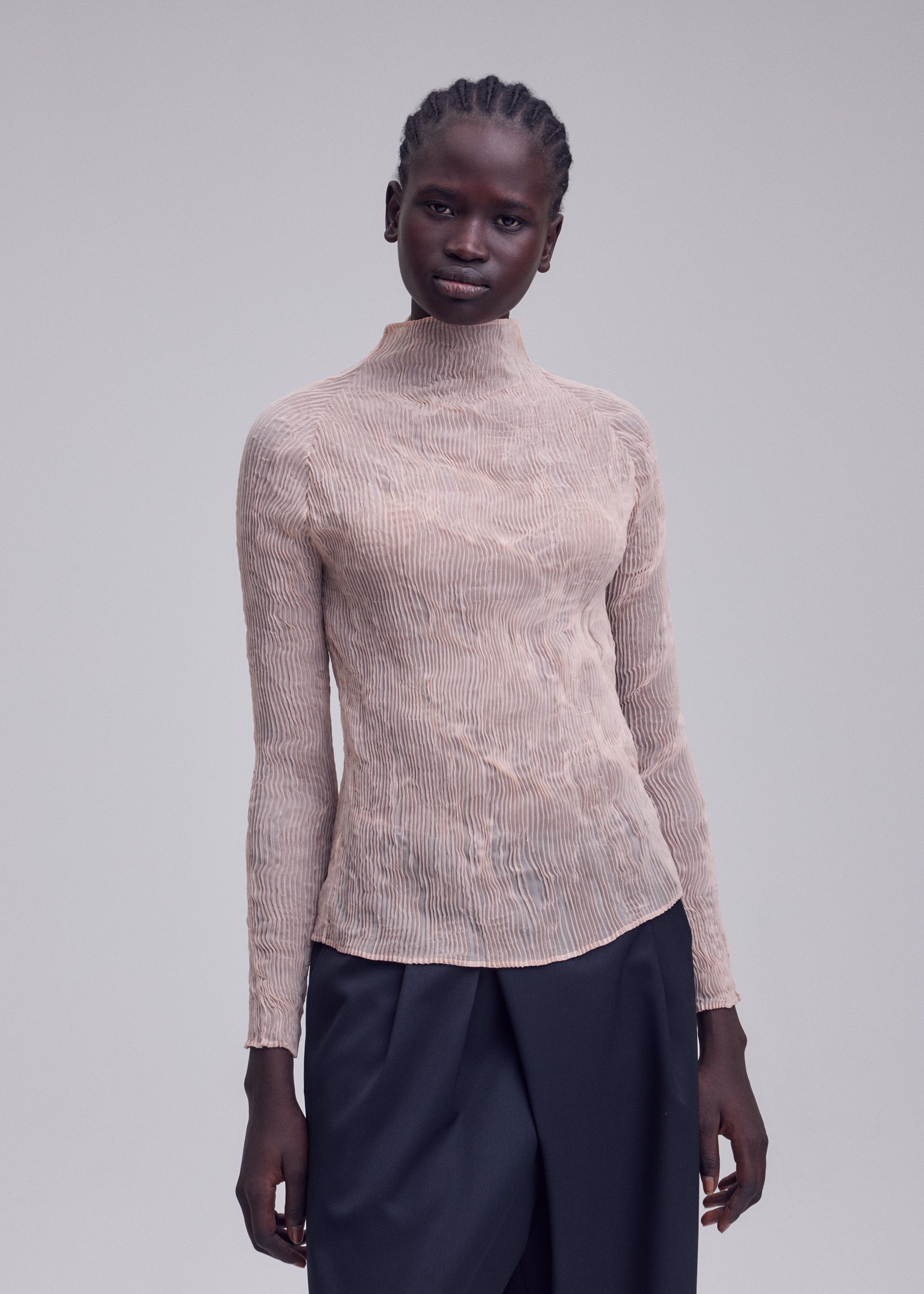 Issey Miyake Chiffon Twist 2 halenka šedá průsvitná