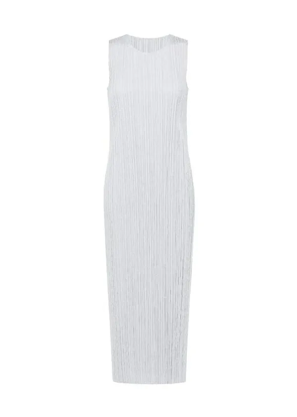Issey Miyake Basics dlouhé šaty světle šedá