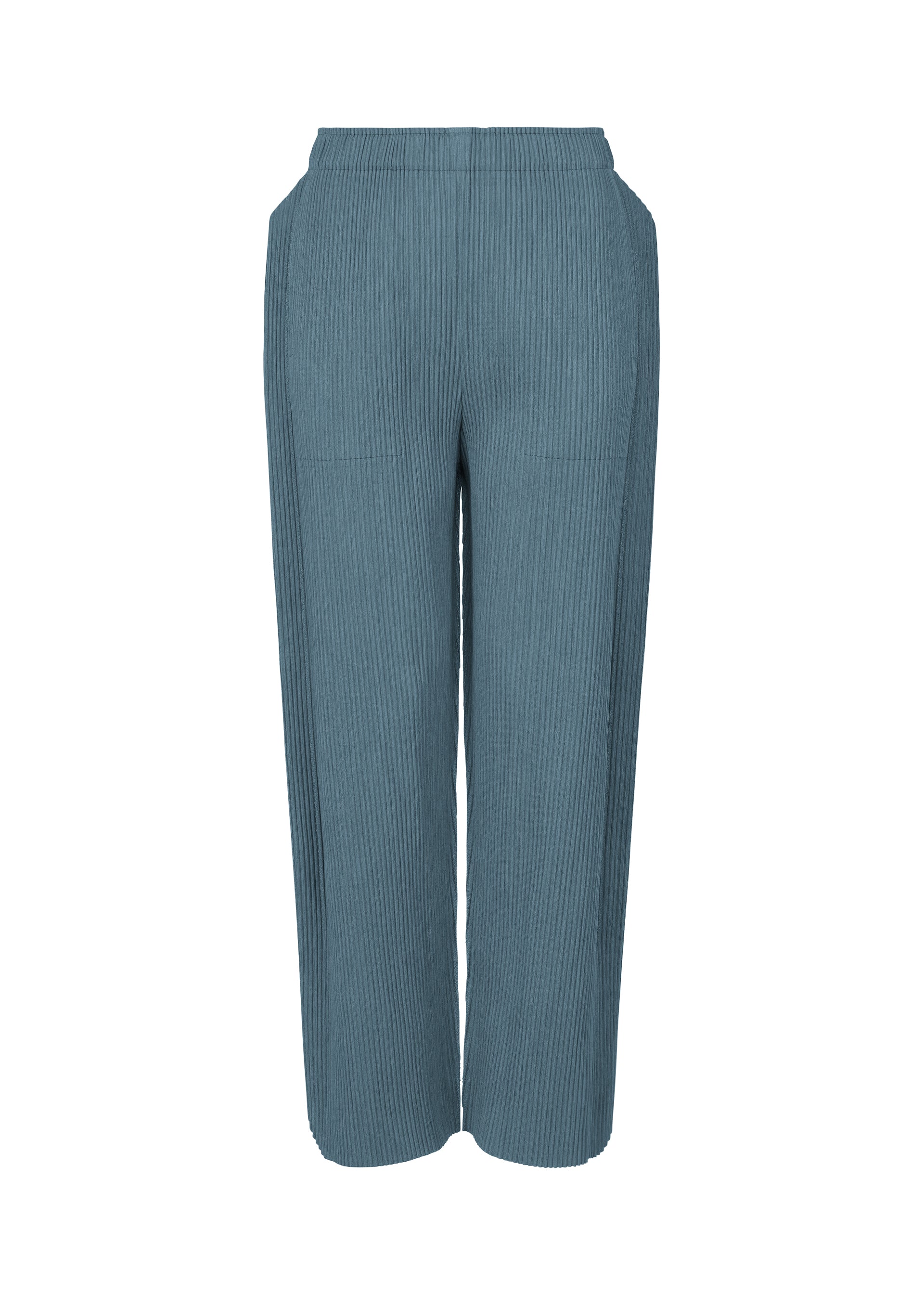 Issey Miyake Mix Fine Knit Pleats kalhoty žluté
