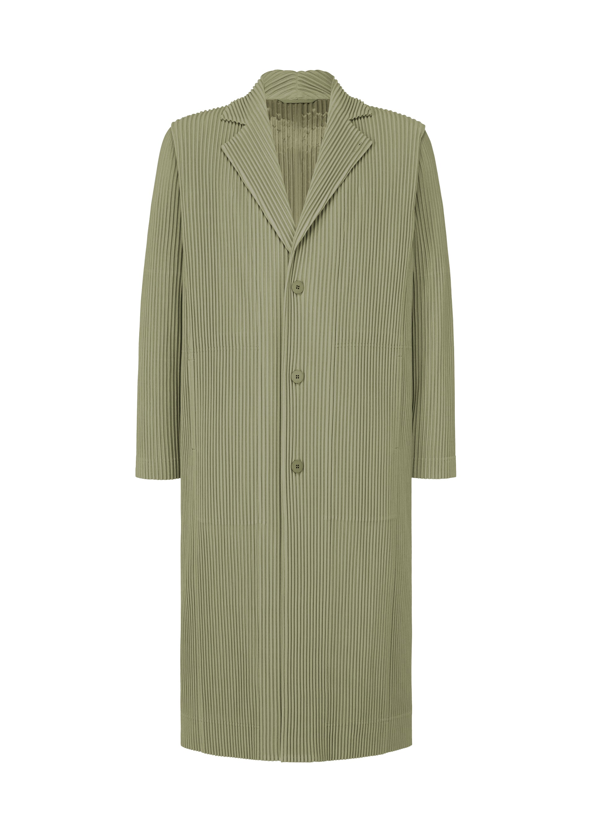 Issey Miyake Tailored Pleats 2 sako černé dlouhé