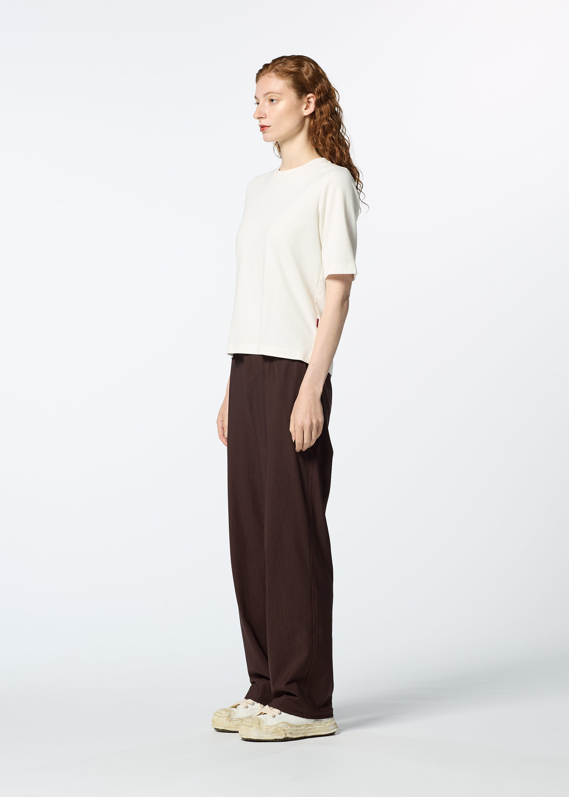 Issey Miyake HaaT CP Jersey Basic top bílý bavlna