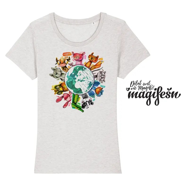 Magifešn XX Veggie Planet tričko z biobavlny