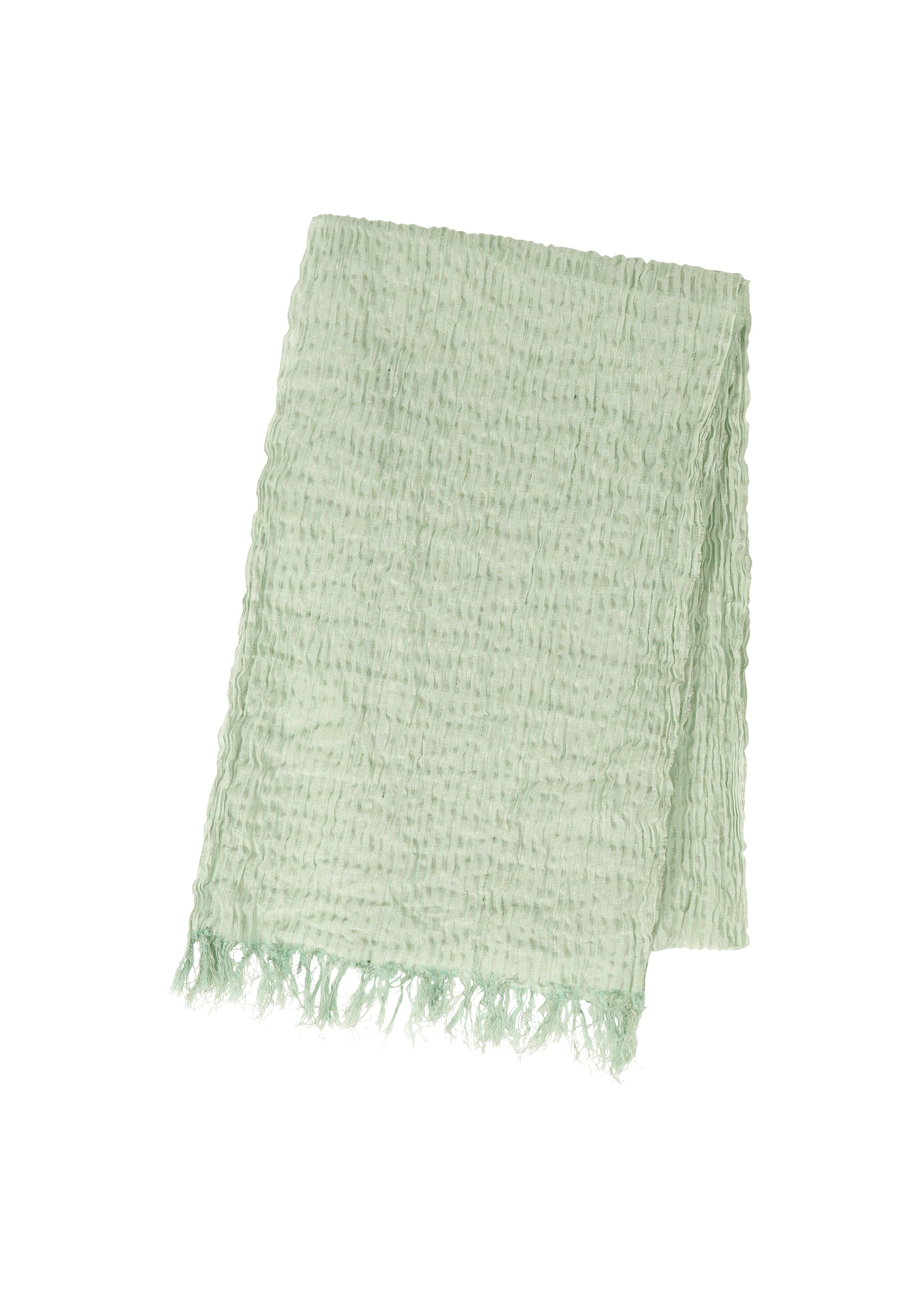 Issey Miyake Shrink Border štola šedá lněná