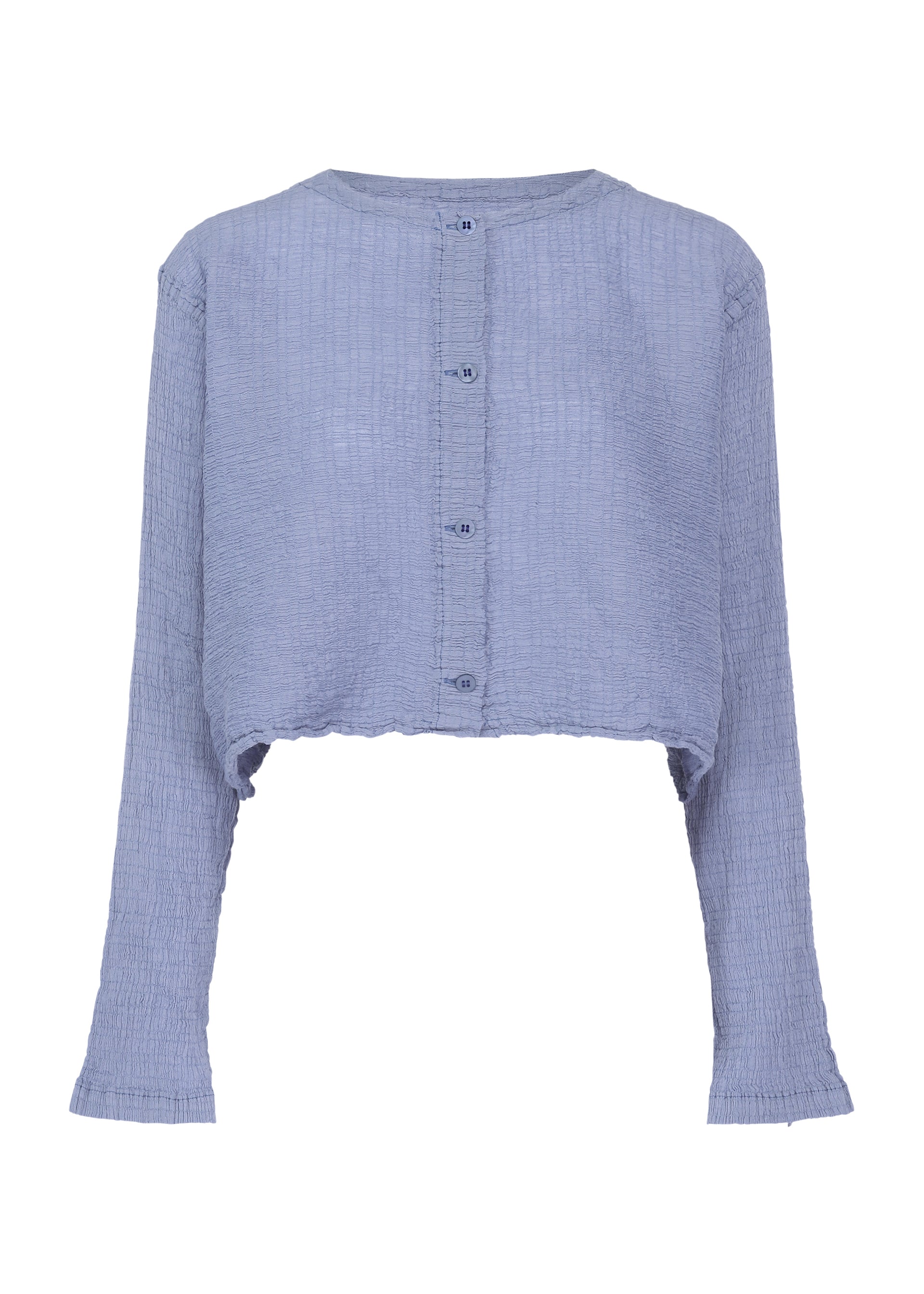 Issey Miyake Me Polycotton Crepe kardigan taupe bavlna