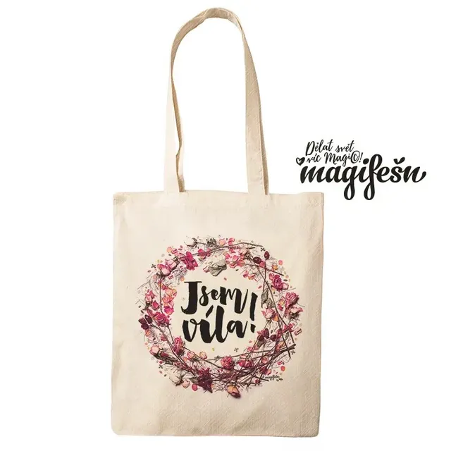 Magifešn MEDIUM Jsem víla taška Šípková recyklovaná
