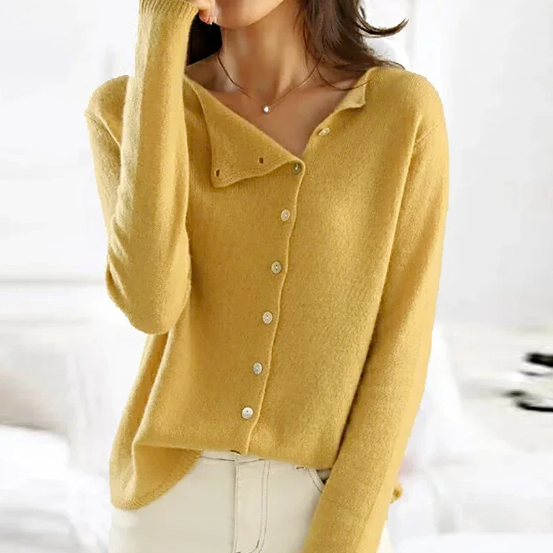 Norielle pletený cardigan šedý na knoflíky véčko