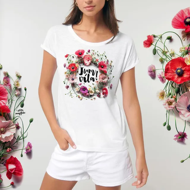 Magifešn ROLL tričko Jsem víla jemná biobavlna
