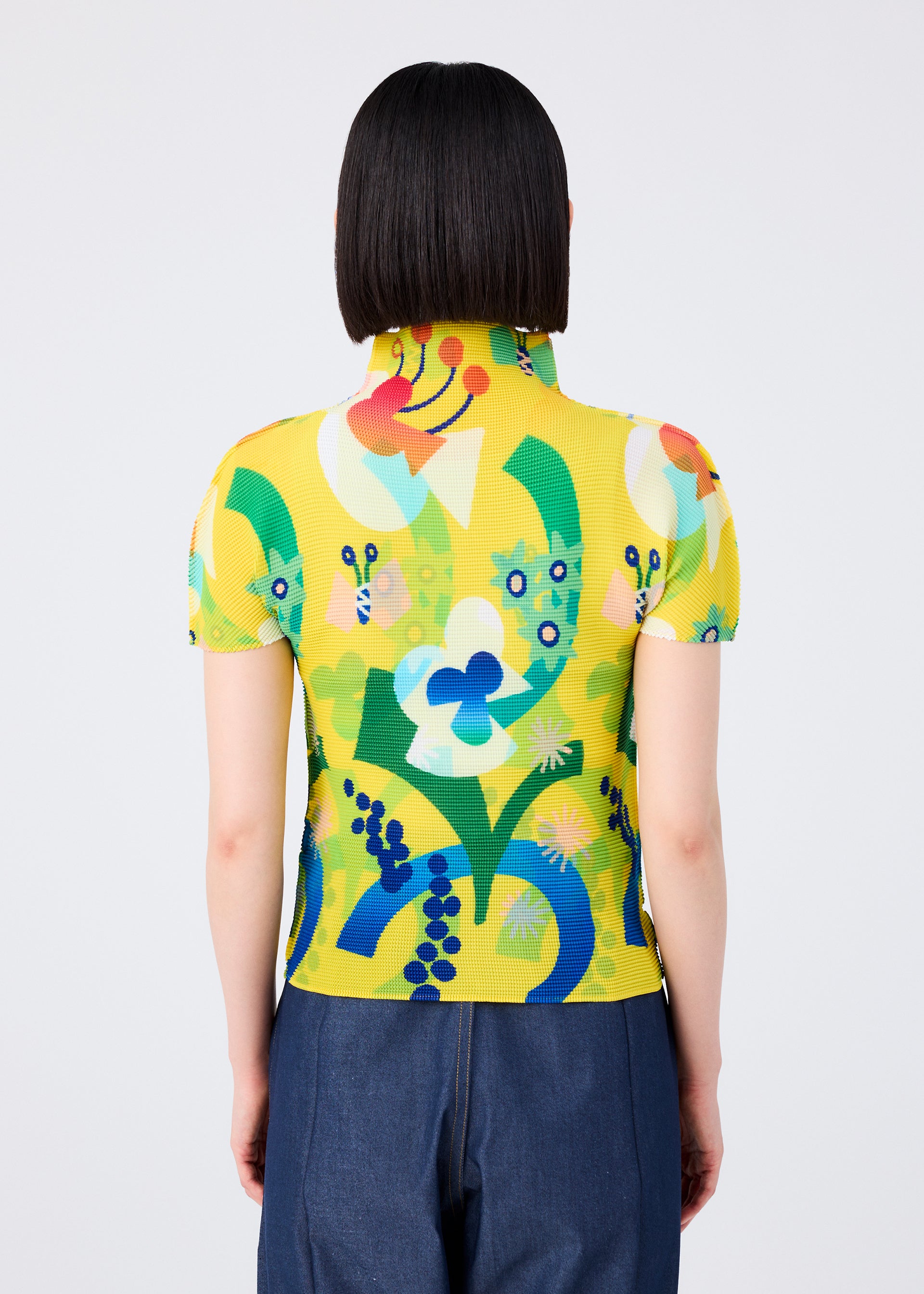 me Issey Miyake Flower Dome top PINK-HUED streč