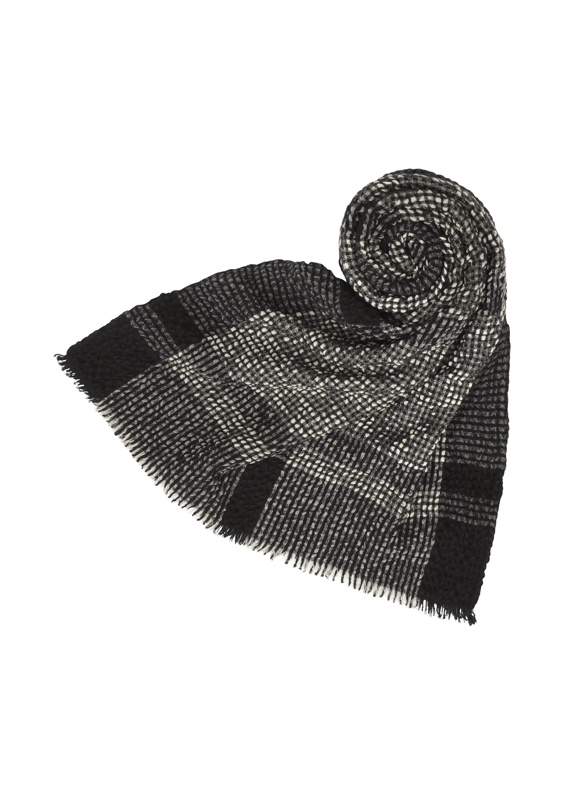 Issey Miyake Bumpy Wool štola šedá kašmír