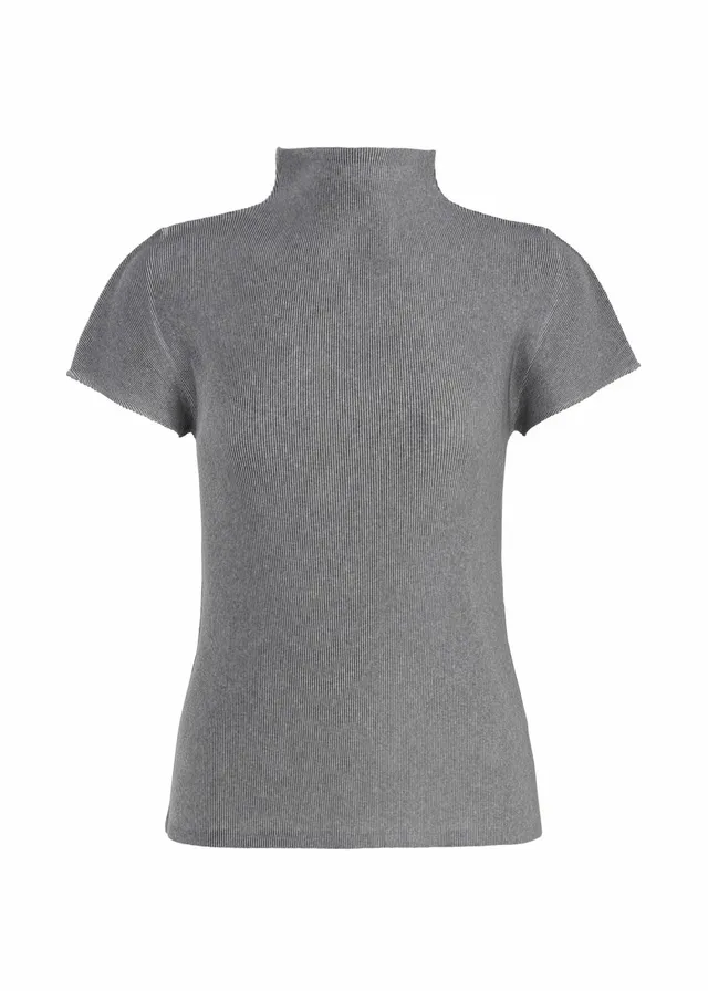 Issey Miyake Mist Basics plisovaný top světle šedý vel. 3