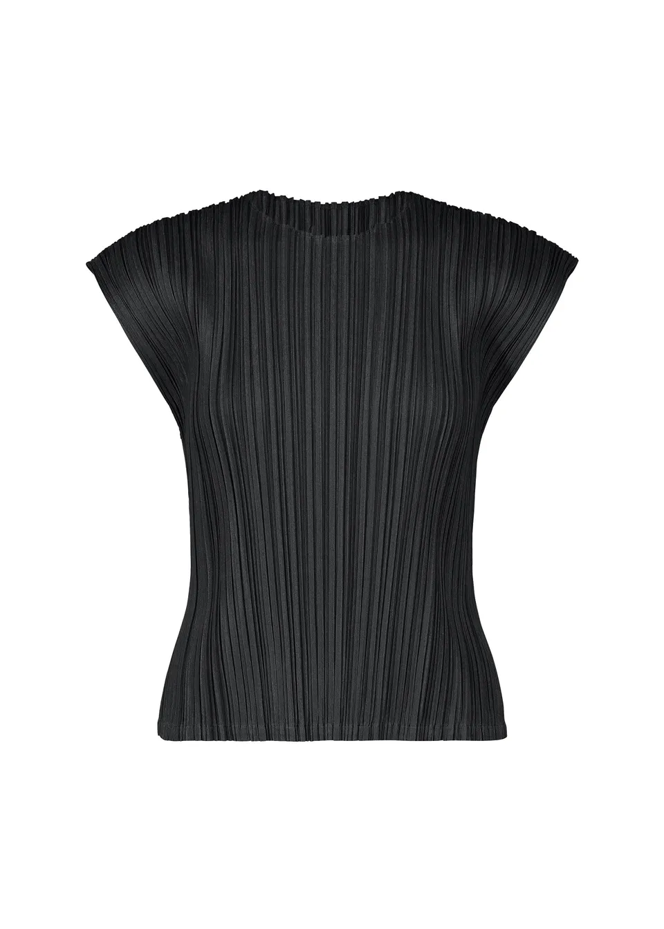 Issey Miyake Mellow Pleats top černý francouzský rukáv