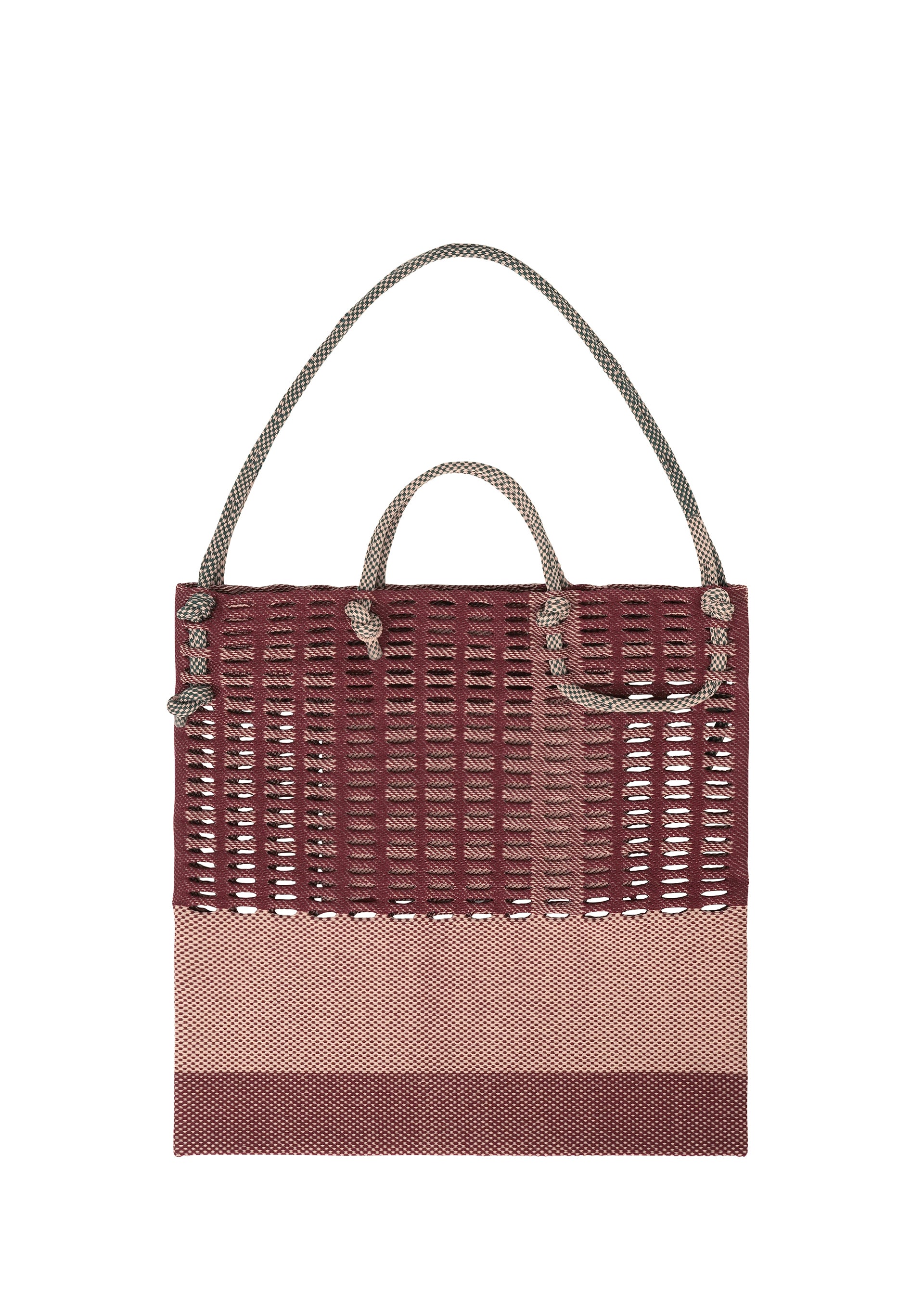 Issey Miyake Mokko Knot tote černohnědá pletená