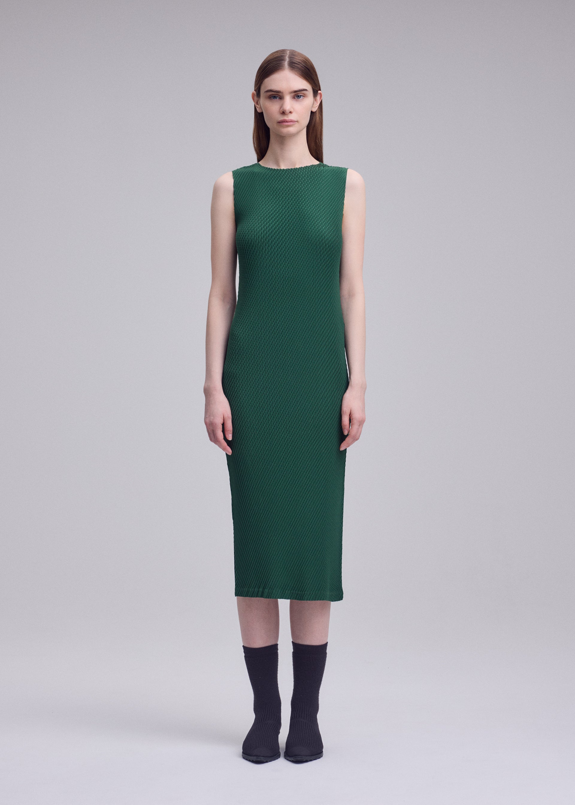 Issey Miyake Rhombus Pleats IM63FH148 šaty černá plisované