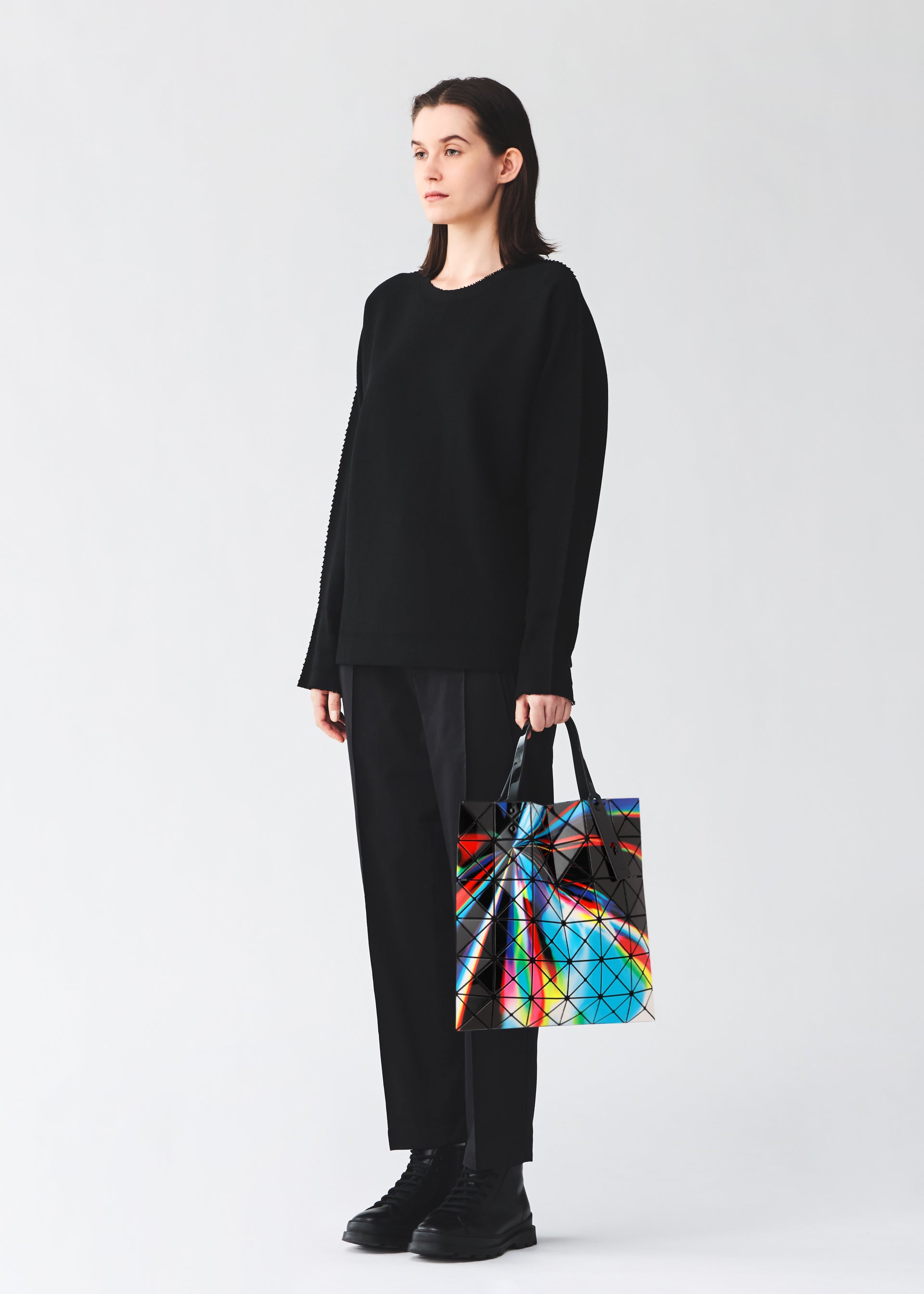 Issey Miyake Warp tote kabelka modrá A4
