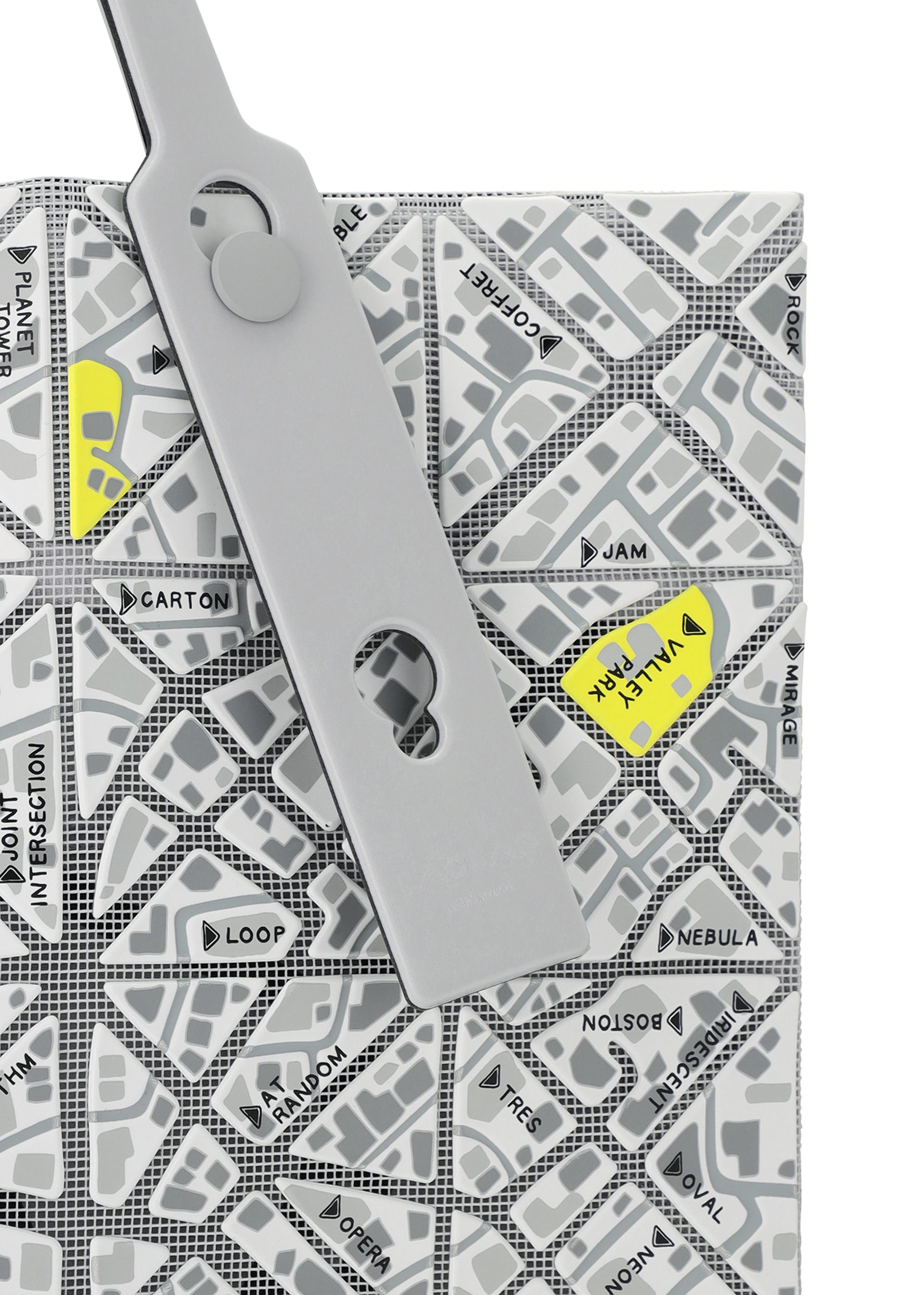 Issey Miyake Bao Bao Map tote kabelka bílá s potiskem