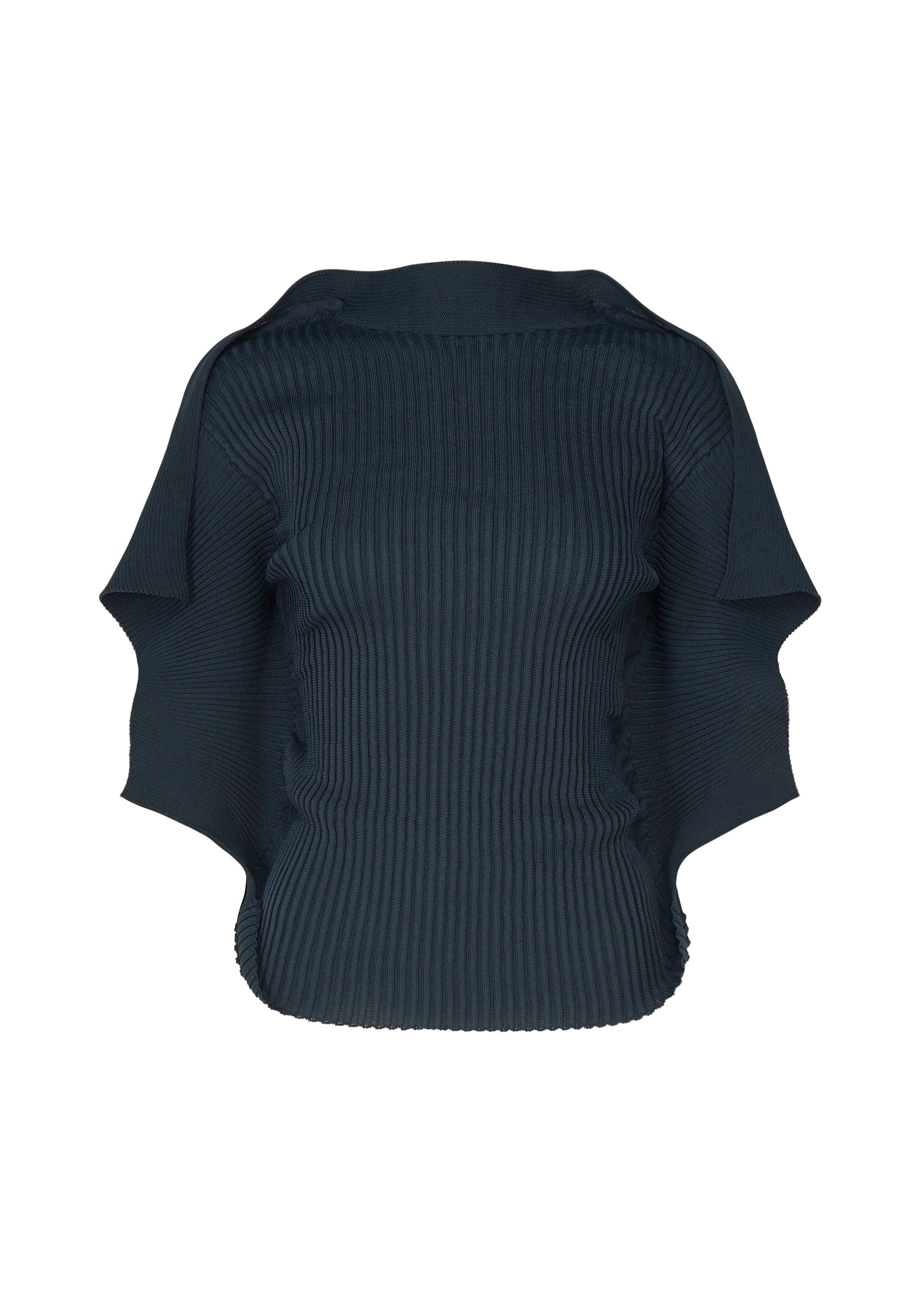 Issey Miyake Prance pletený top ivory lehký strečový
