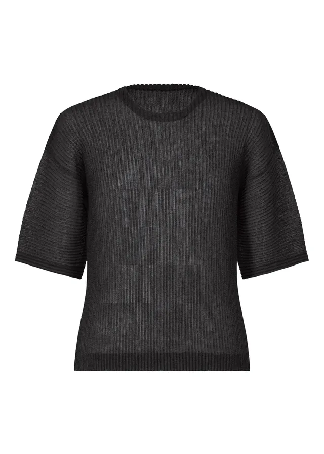 Issey Miyake Rustic Mesh tričko černé síťované